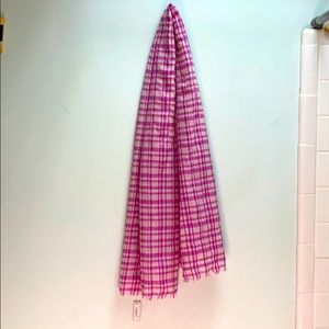 Fushia checked COS scarf new with tags